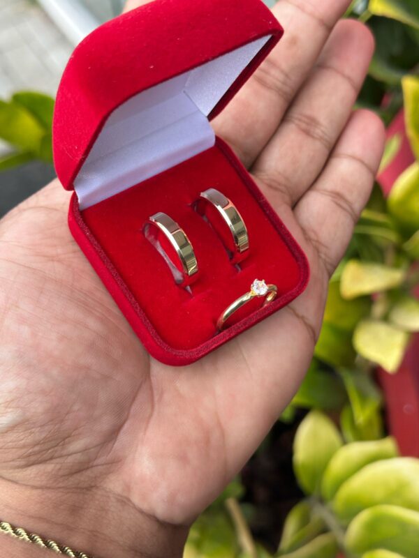 Kit de Alianças com Anel Solitário em moedas antigas - Image 2