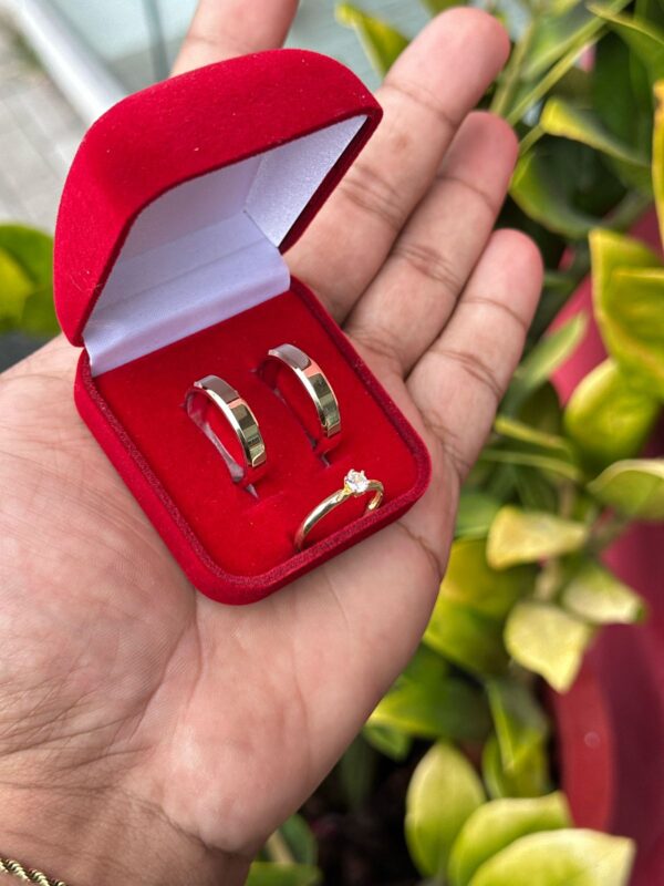 Kit de Alianças com Anel Solitário em moedas antigas - Image 3