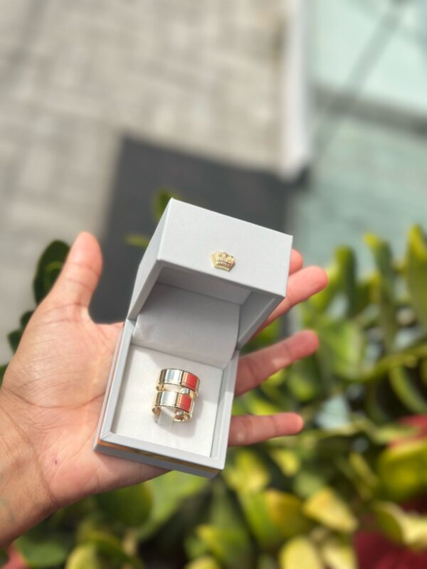 Par de alianças em ouro 18k - 14g detalhadas - Image 3
